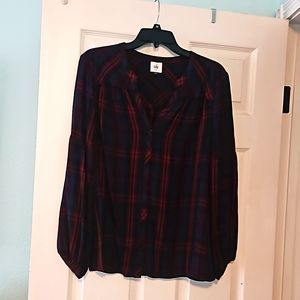 Cabi Plaid Blouse